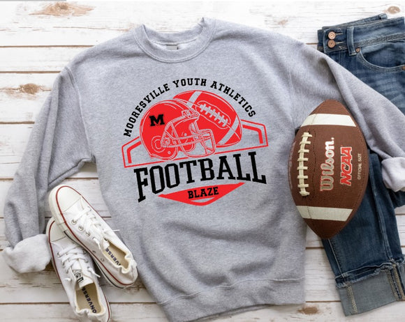 Mooresville Youth Athletics - Blaze - You Choose The Shirt Style - Shirt Color Is Gray
