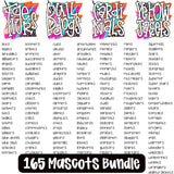 Mascot Graphic - You Choose The Shirt Style & 165 Mascot Names To Choose From