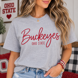Custom Text - You Choose The Text & Text Colors - Shirt Color is Gray