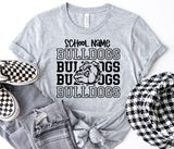 Bulldogs - Sprit Wear Store - Personalized With Your Colors & School Name