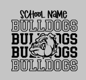Bulldogs - Sprit Wear Store - Personalized With Your Colors & School Name