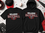 Bulldogs Baseball - You Choose The Shirt Style - Shirt Color is Black
