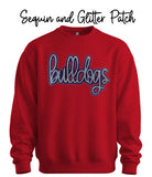 Bulldogs Glitter & Sequin Patch - You Choose The Shirt Style & Color