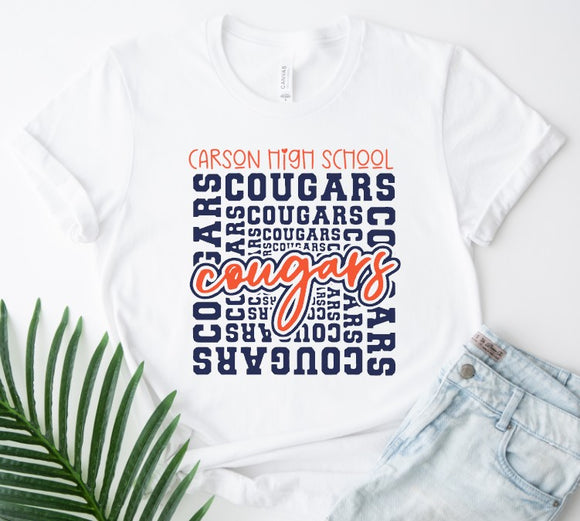Carson High School  - You Choose The Shirt Style - Shirt Color Is White