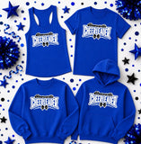 Mooresville Blue Devils Cheerleading - You Choose The Shirt Style - Shirt Color is Royal Blue