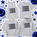 Mooresville Blue Devils Cheerleading - You Choose The Shirt Style - Shirt Color is Gray