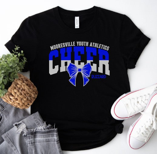 Mooresville Youth Athletics - Cheerleading Blizzard  - You Choose The  Shirt Style - Shirt Color Is Black