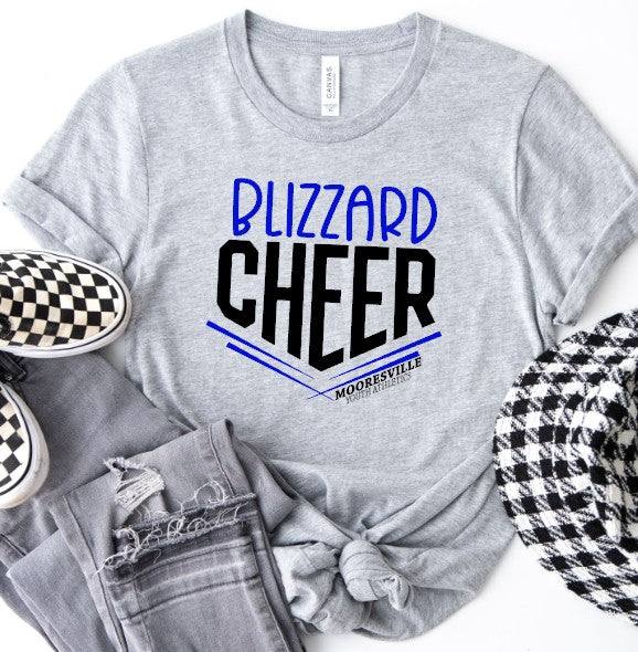 Mooresville Youth Athletics - Cheerleading Blizzard  - You Choose The  Shirt Style - Shirt Color Is Gray