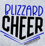 Mooresville Youth Athletics - Cheerleading Blizzard  - You Choose The  Shirt Style - Shirt Color Is Gray