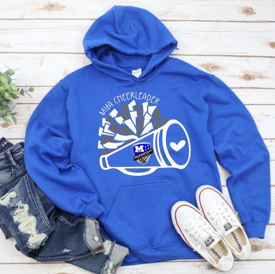 Mooresville Youth Athletics - Cheerleading Generic - You Choose The Shirt Style - Shirt Color Is Royal