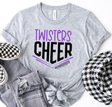 Mooresville Youth Athletics - Cheerleading Twisters  - You Choose The  Shirt Style - Shirt Color Is Gray