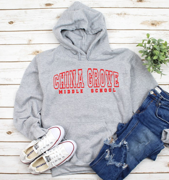 China Grove Middle - You Choose The Shirt Style - Gray