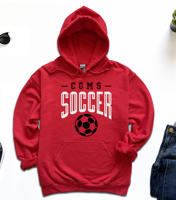 China Grove Middle Soccer - You Choose The Shirt Style - Red