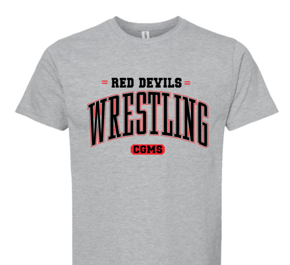 China Grove Middle Wrestling - You Choose The Shirt Style - Gray