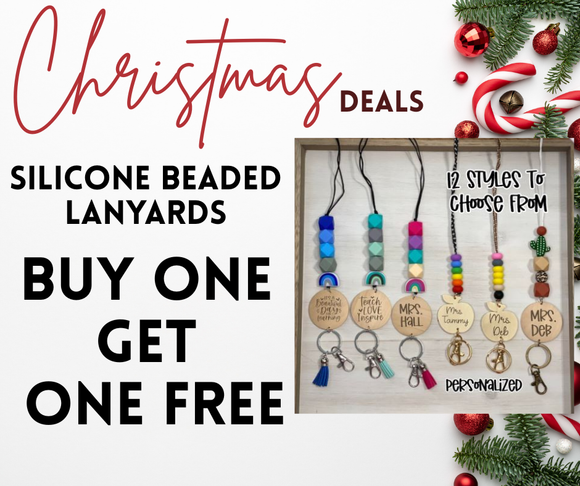 Christmas Deals - Ends Oct 19th - Silicone Beaded Lanyards - BOGO