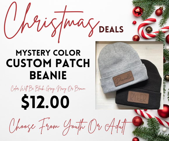 Christmas Deals - Ends Oct 19th - Custom Patch Beanie