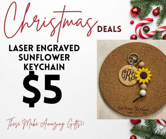 Christmas Deals - Ends Oct 19th - Sunflower Keychain