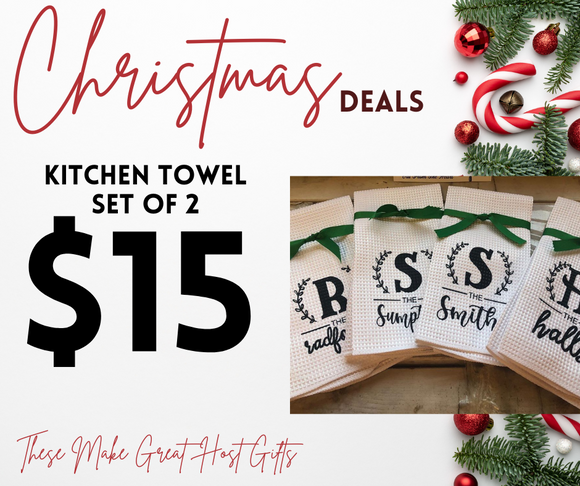Christmas Deals - Ends Oct 19th - Personalized Kitchen Towels