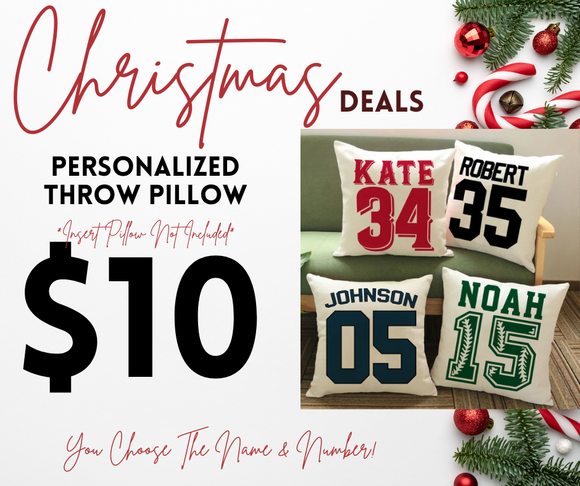 Christmas Deals - Ends Oct 19th - Personalized Sports Pillow