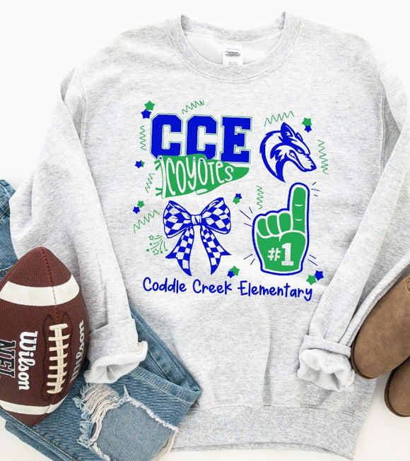 Coddle Creek Elementary  - You Choose The Shirt Style - Shirt Color Is Ash Gray