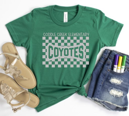 Coddle Creek Elementary  - You Choose The Shirt Style - Shirt Color Is Green