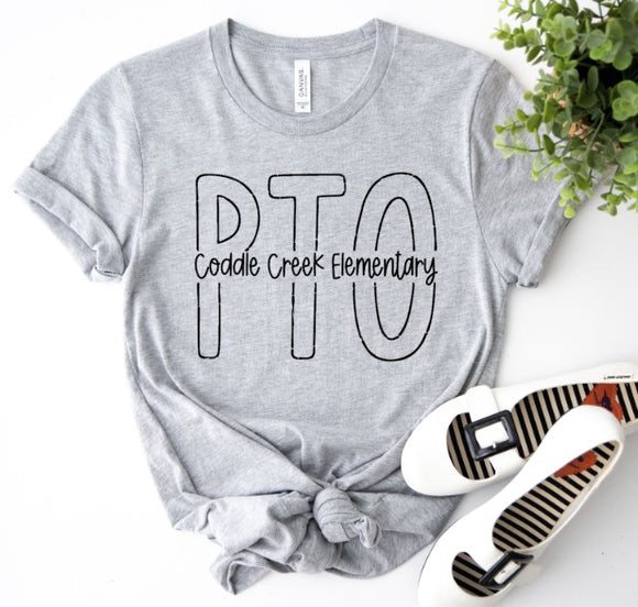 Coddle Creek Elementary  - You Choose The Shirt Style - Shirt Color Is Gray