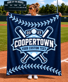 Cooperstown Custom Blanket (You Choose Text & Colors) - 50 X 60 - Delivery Mid-November