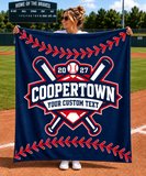 Cooperstown Custom Blanket (You Choose Text & Colors) - 50 X 60 - Delivery Mid-November