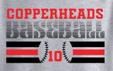 Copperheads Baseball - You Choose the Shirt Style - Please include your number in order notes.