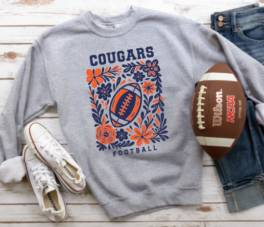 Carson Cougars Football -  Shirt Color Is Gray