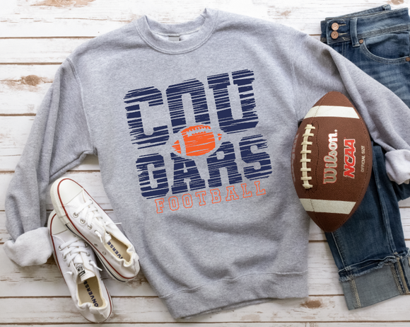 Carson Cougars Football -  Shirt Color Is Gray