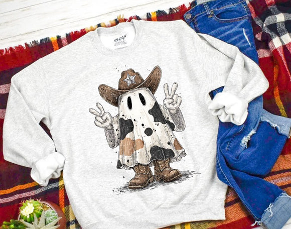 Cowboy Ghost -  Shirt Color Is Ash