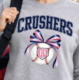 DC Crushers Baseball - You Choose the Shirt Style - Shirt Color Is Gray