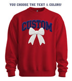 Custom Faux Yarn Bow - You Choose The Colors & Text