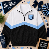 DC Crushers Baseball - Black Leopard With Light Blue & DC Logo