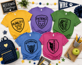 West Rowan Elementary - You Choose The Shirt Style & House/Shirt Color