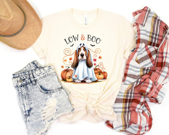 Halloween Basset Hound -  Shirt Color Is Cream