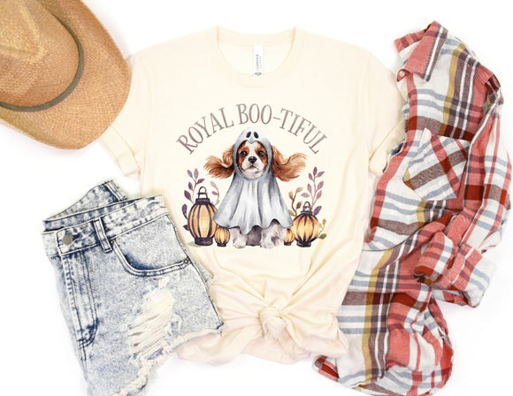 Halloween Cavalier Dog -  Shirt Color Is Cream