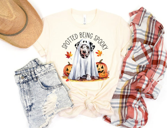 Halloween Dalmatian Dog -  Shirt Color Is Cream