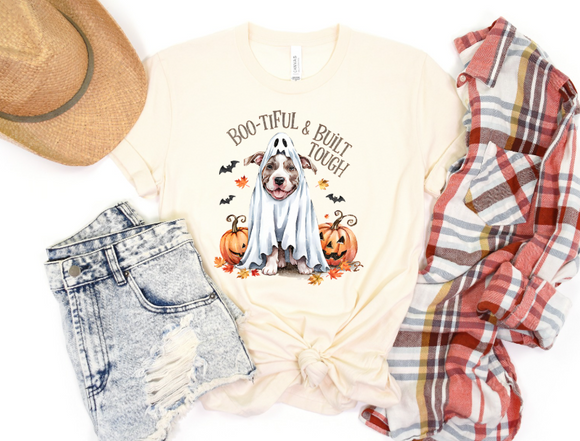 Halloween Pit Bull Dog -  Shirt Color Is Cream