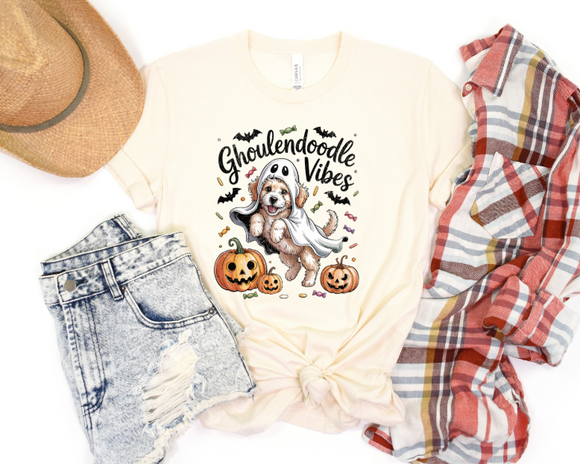 Halloween Goldendoodle 2 Dog -  Shirt Color Is Cream