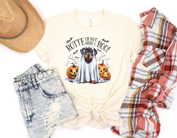 Halloween Rottweiler Dog -  Shirt Color Is Cream