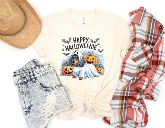 Halloween Dachshund Dog -  Shirt Color Is Cream