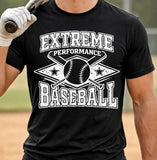 Extreme Performance Baseball - You Choose the Shirt Style - Shirt Color Is Black