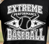 Extreme Performance Baseball - You Choose the Shirt Style - Shirt Color Is Black