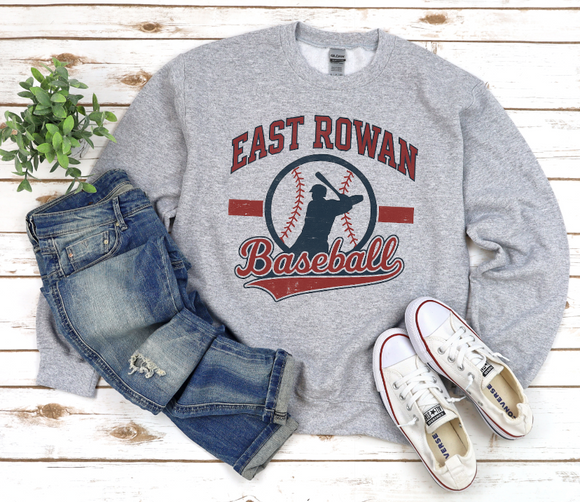 East Rowan Baseball - You Choose The Shirt Style - Shirt Color Is Gray