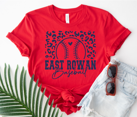 East Rowan Baseball - You Choose The Shirt Style - Shirt Color Is Red