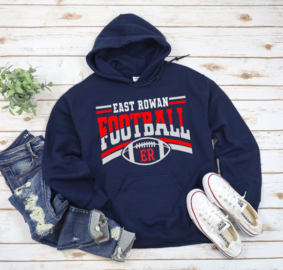 East Rowan Football  - You Choose The Shirt Style - Shirt Color Is Navy
