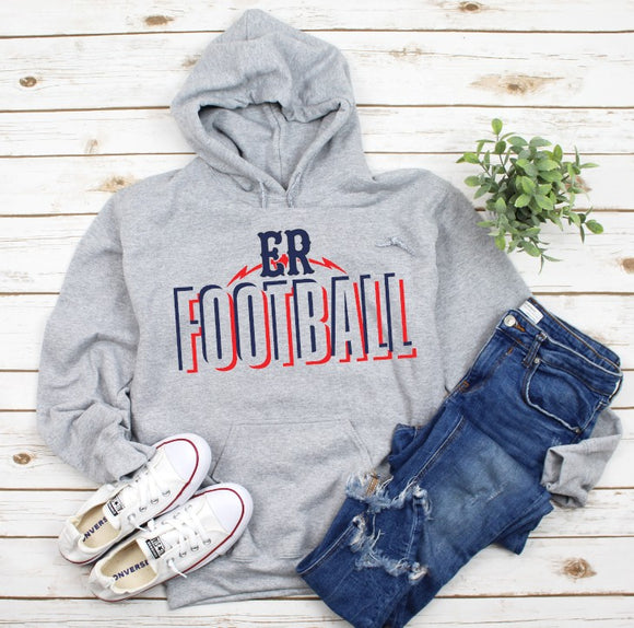 East Rowan Football  - You Choose The Shirt Style - Shirt Color Is Gray
