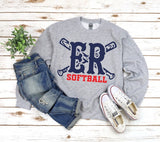 East Rowan Football  - You Choose The Shirt Style - Shirt Color Is Gray